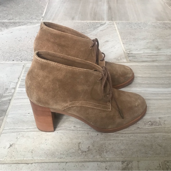 Johnston & Murphy Brown Suede Lace Up Bootie, Size 8M Women. - Picture 3 of 9